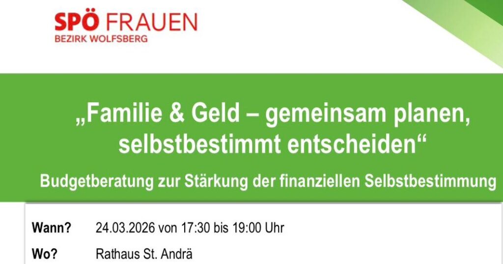 Familie und Geld - gemeinsam planen, selbstbestimmt entscheiden