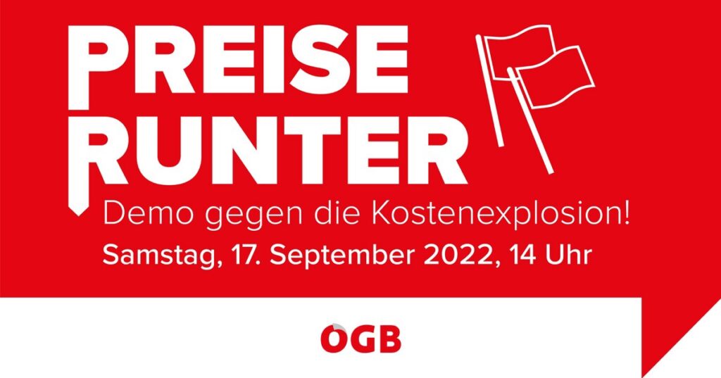 „Preise runter!”- Demo gegen die Kostenexplosion